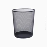 Corbeille à papier 20 litres noire à rebord rond | Ref A-338