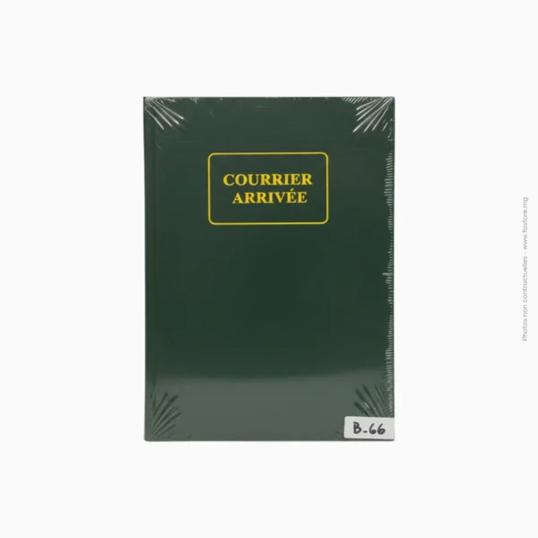 Registre courrier arrivée A4 vert | Réf B-66