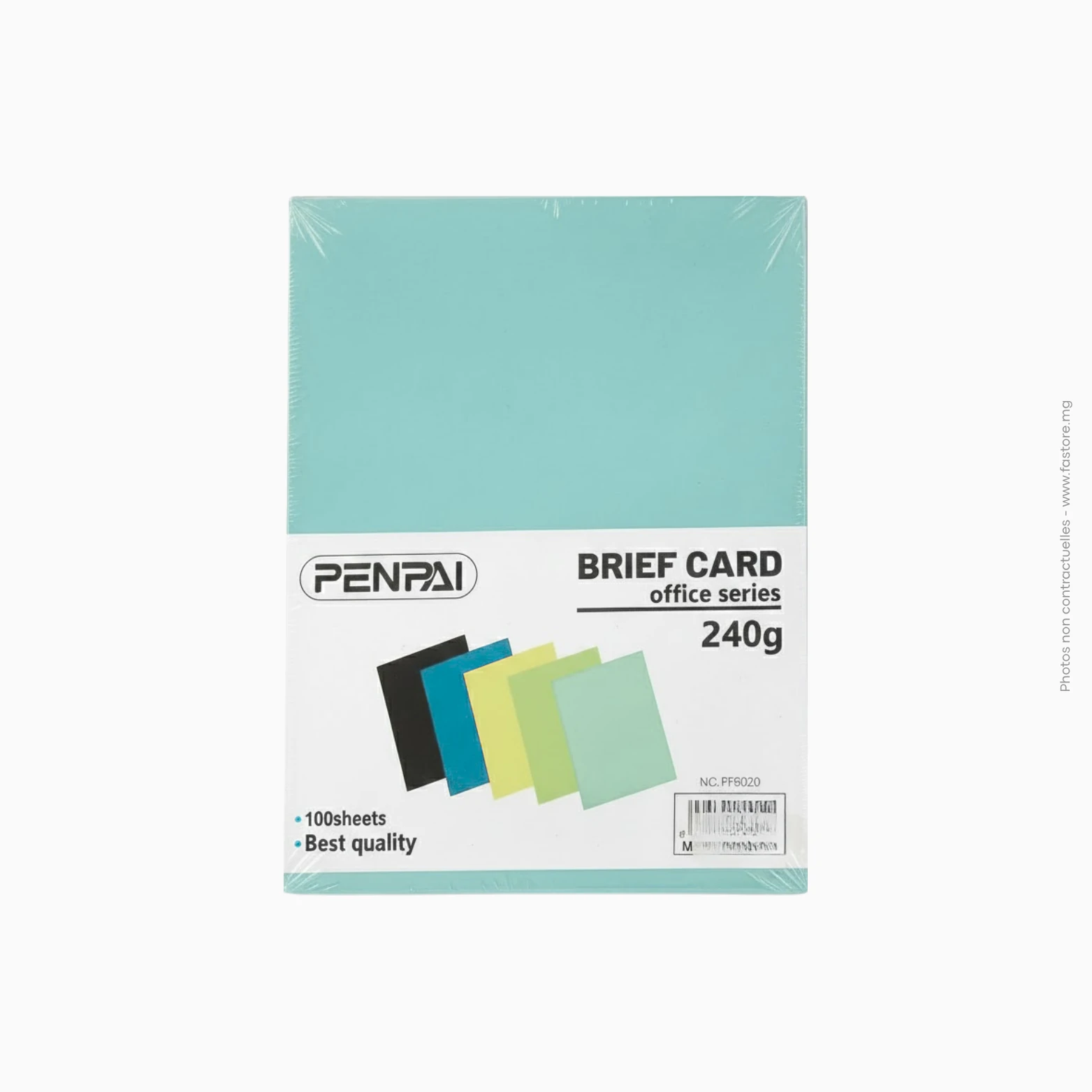 Couverture en papier marbré 240 g_m², paquets de 100, Réf PP9020 bleu clair, Réf B-45 Paquet de 100 couvertures papier marbré bleu clair 240g | Ref B-45 / PP9020 – Image 1