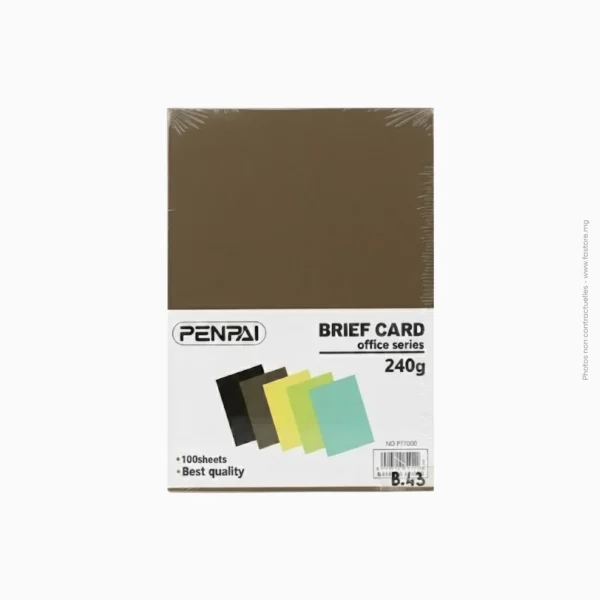 Paquet de 100 couvertures papier marbré marron 240g | Ref B-52 / PP9020