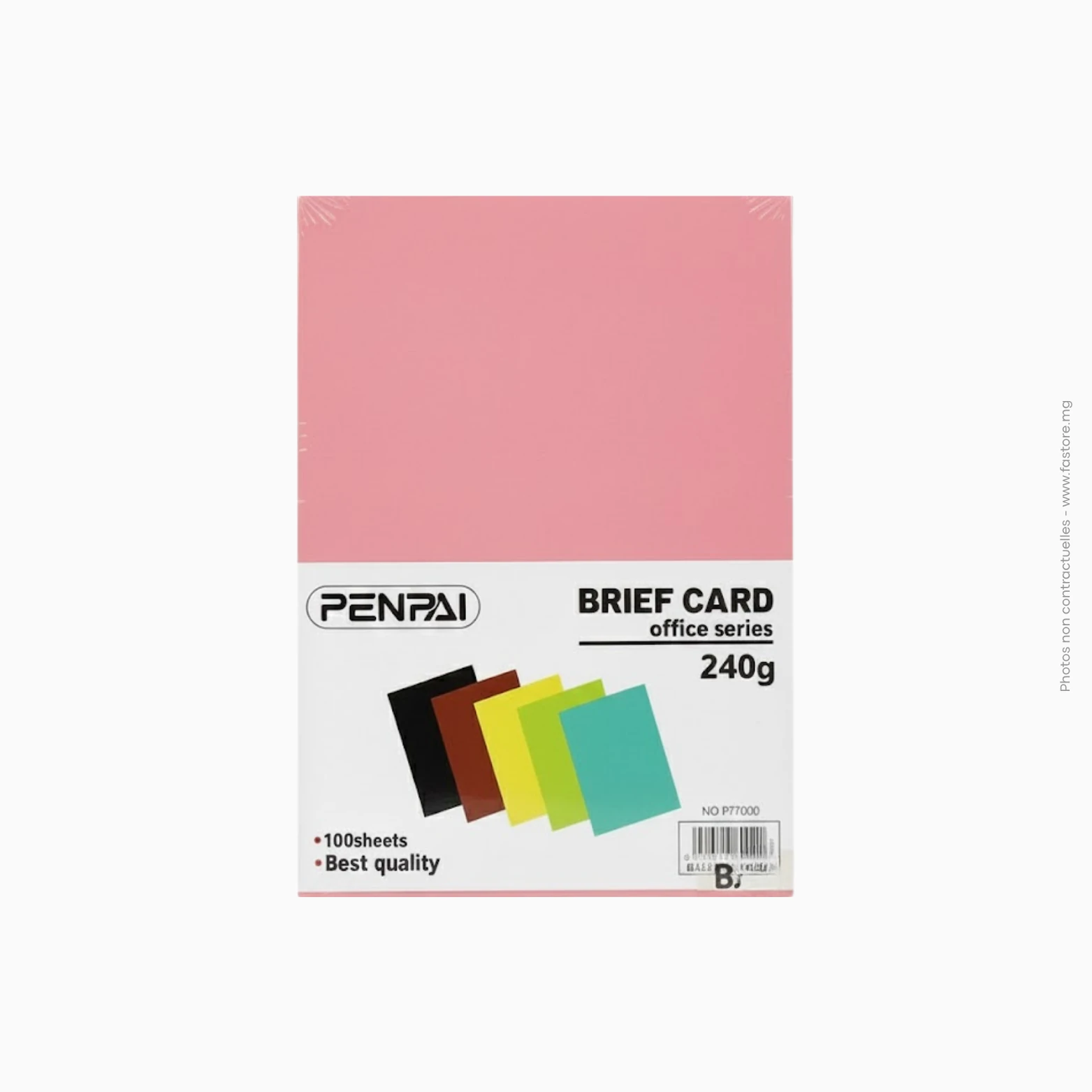 Couverture en papier marbré 240 g_m², paquets de 100, Réf PP9020 rose, Réf B-50 Paquet de 100 couvertures papier marbré rose 240g | Ref B-50 / PP9020 – Image 1