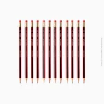 Crayon graphite avec gomme rouge et noir P=12 | AA-451