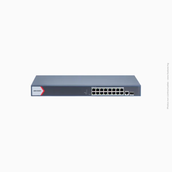 Switch poe intelligent 16 ports gigabit Hikvision | DS-3E1518P-EI/M(O-STD)