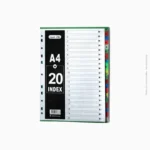 Jeu d'intercalaires indexés A4 (1 à 20) | Ref A-157 – Image 2