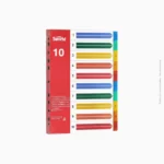 Jeu d'intercalaires indexés A4 multicolores (1 à 10) | Ref KB-10589 – Image 2