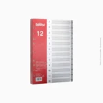 Jeu d'intercalaires indexés A4 gris (1 à 12) | Ref KB-10585 – Image 2