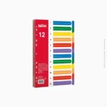 Jeu d'intercalaires indexés A4 multicolores (1 à 12) | Ref KB-10590 – Image 2