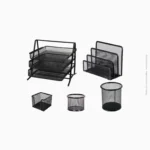 Ensemble de bureau métallique organisateur 5 pièces | AA-771 – Image 2