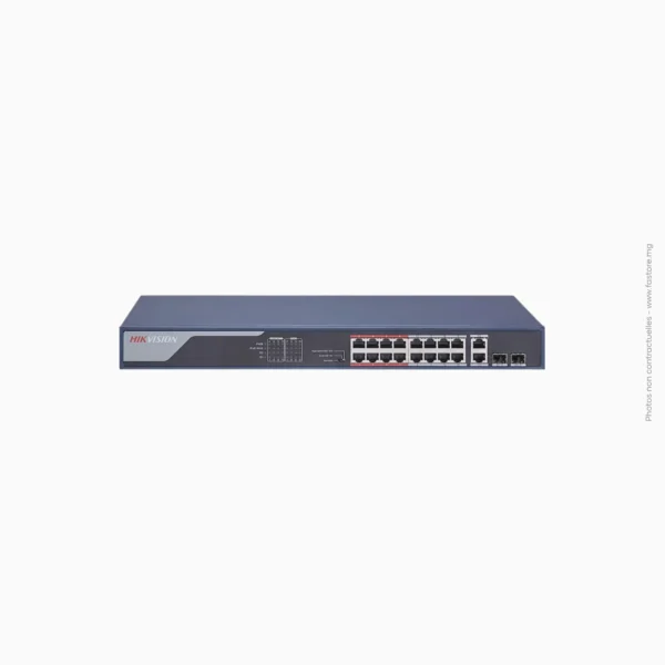 Switch poe smart managed 18 ports Hikvision | DS-3E1318P-EI/M (100 Mbps / Gigabit Uplink)