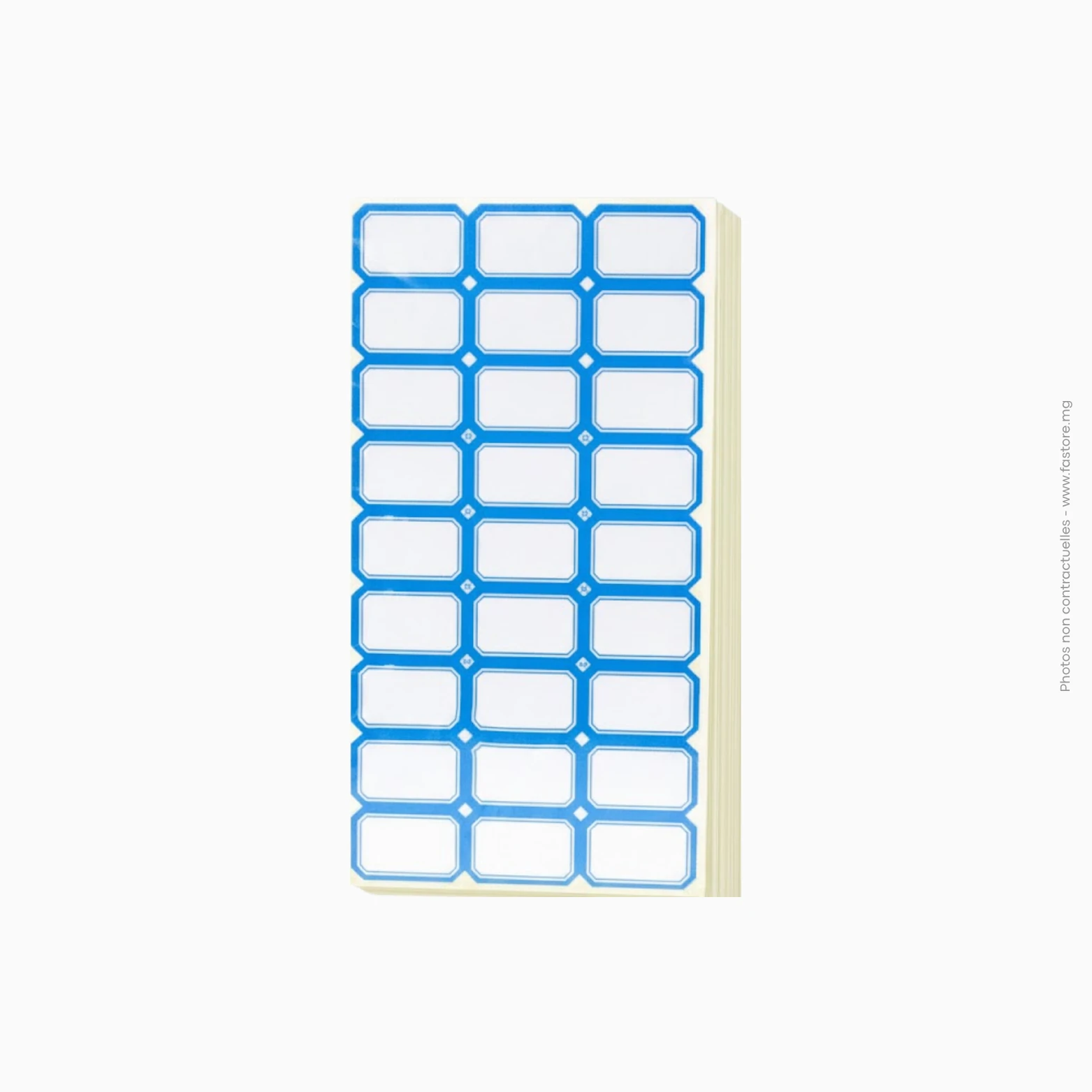 Etiquettes adhésives (4,9cmx3cm), 16 étiquettes x 68 feuilles (bleu), Ref A-15 , RT 20190520 Lot de 1088 étiquettes adhésives bleues 4,9x3cm | Ref A-15 / RT 20190520 – Image 1