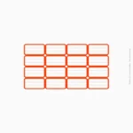 Lot de 1088 étiquettes adhésives rouges 4,9x3cm | Ref A-16 / RT 20190520