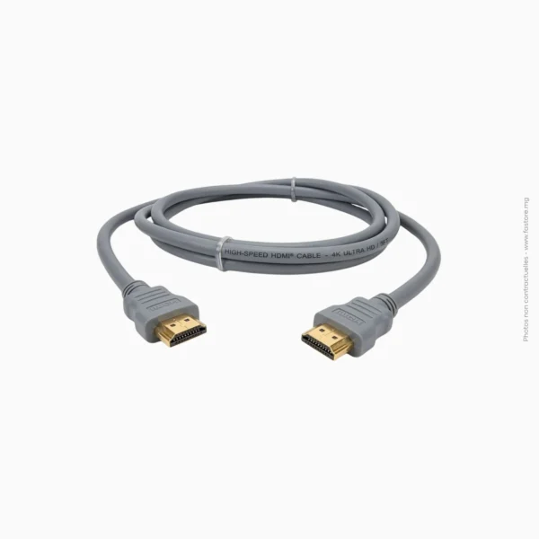 Câble HDMI 4K haute vitesse 8m gris | 4K30Hz-8M