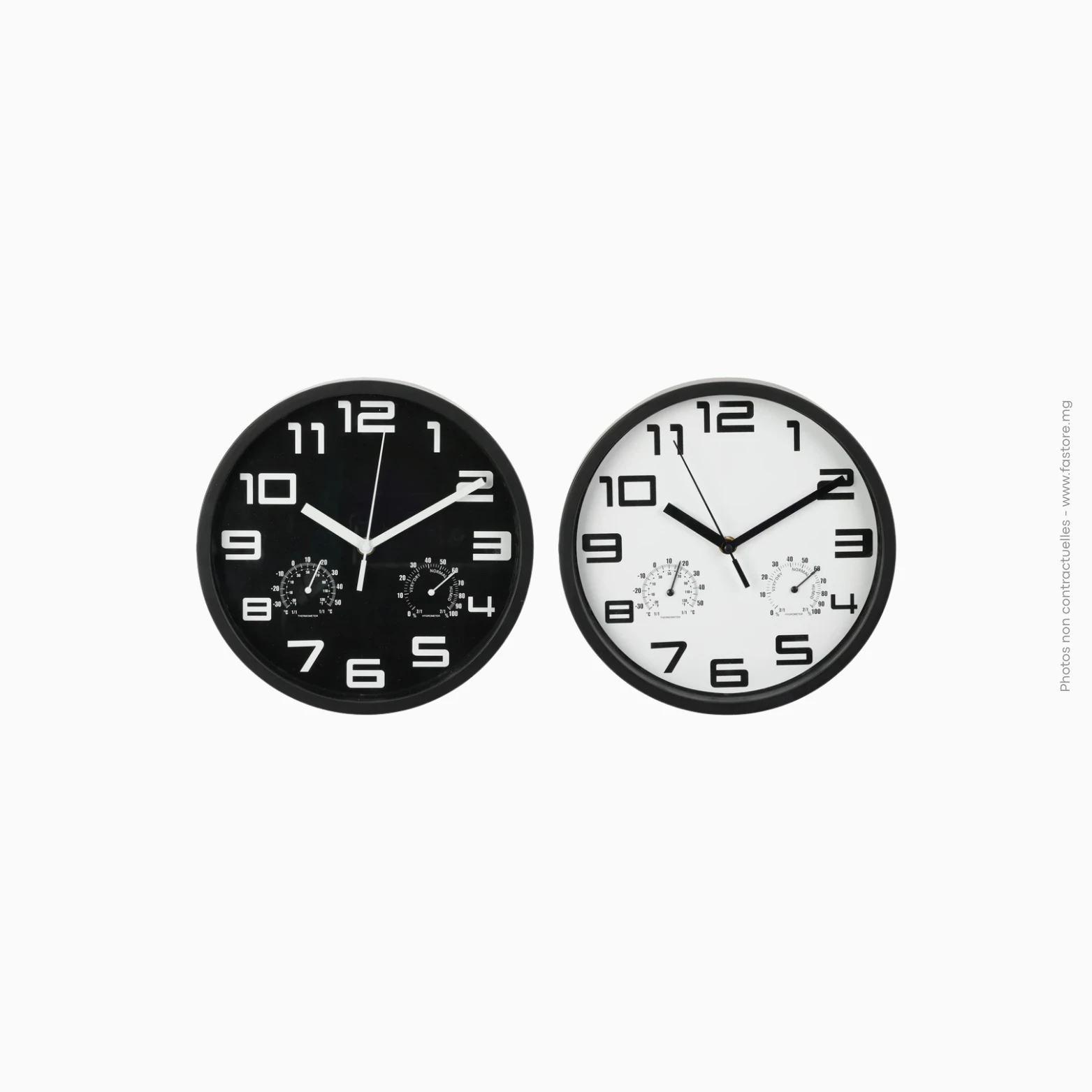 Horloge murale ronde( blanc) avec petit cadran, 23158WD A-4 Horloge murale ronde blanche avec petit cadran | 23158WD A-472 – Image 1