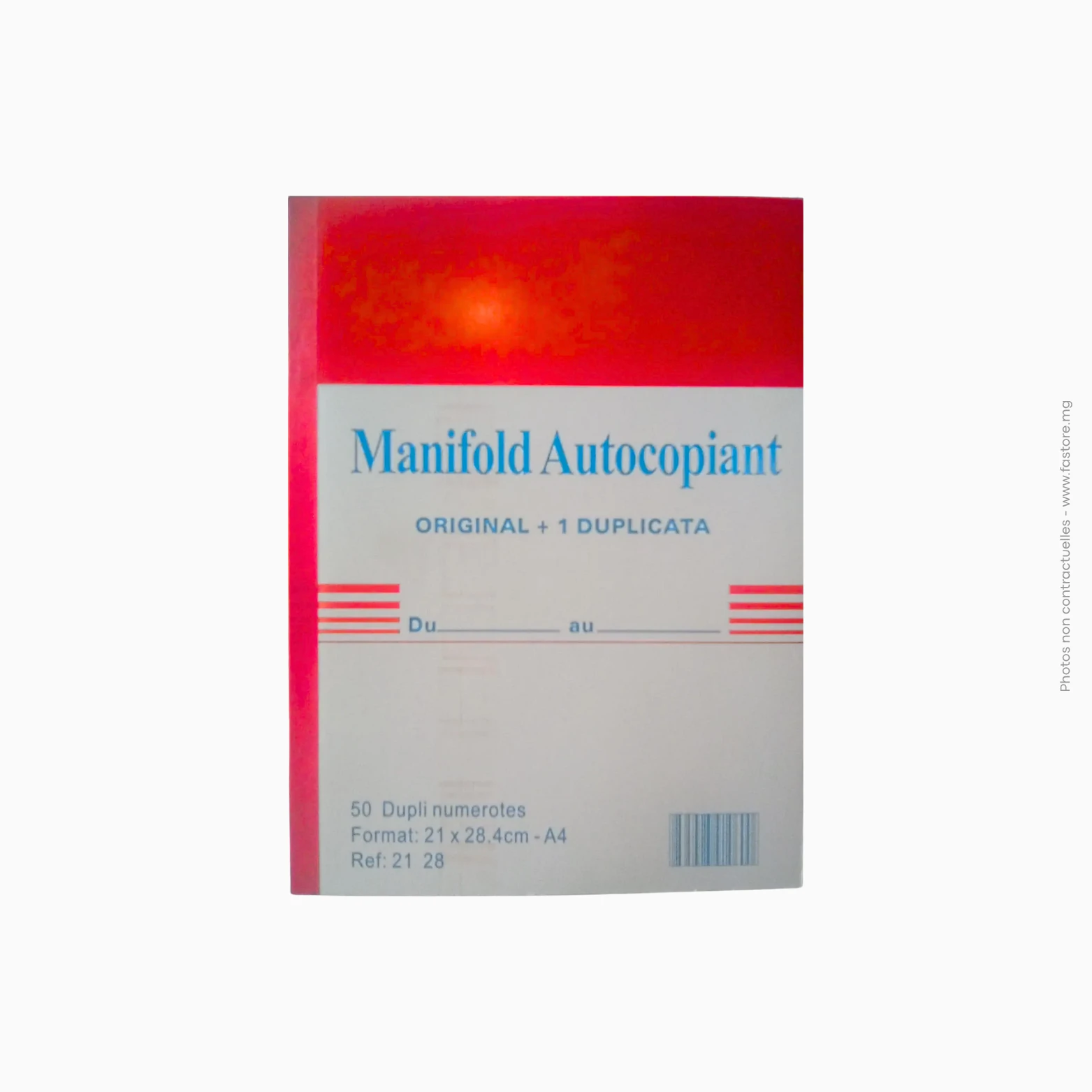 Manifold A5 + 2 (14x21), 50 Tripli numérotés, Ref A-581, 6602 Carnet manifold A5 tripli autocopiant | Réf A-581 / 6602 – Image 1