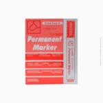 Marqueur permanent rouge cello | Réf A-558 / CL-8004 – Image 3