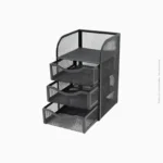 Mini module de rangement 3 tiroirs + plateau en fil métallique | Réf B-85 – Image 2