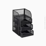 Mini module de rangement 3 tiroirs + plateau en fil métallique | Réf B-85 – Image 3
