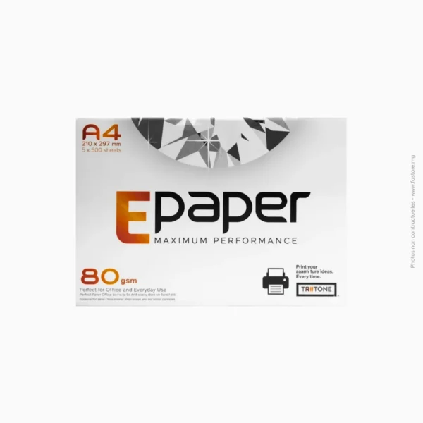 Ramette de 500 feuilles papier blanc A4 80g | E-Paper Diamond