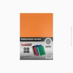 Paquet de 100 feuilles de papier embossé A4 orange 230g | Ref A-177