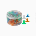 Boîte de pinces à papier plastique 31 mm 24 pcs | Ref A-86