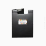 Porte-bloc à pince avec rabat de protection noir | Ref A-329