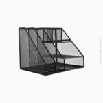 Porte-revues double avec module de rangement 5 cases en fil métallique | Ref B-91 – Image 2