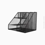 Porte-revues double avec module de rangement 5 cases en fil métallique | Ref B-91 – Image 3