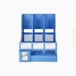 Porte-revues 3 compartiments en plastique bleu | Ref B-96 / CY6398