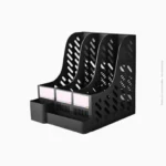 Porte-revues 3 compartiments en plastique noir | Ref B-96 / CY6399 – Image 2