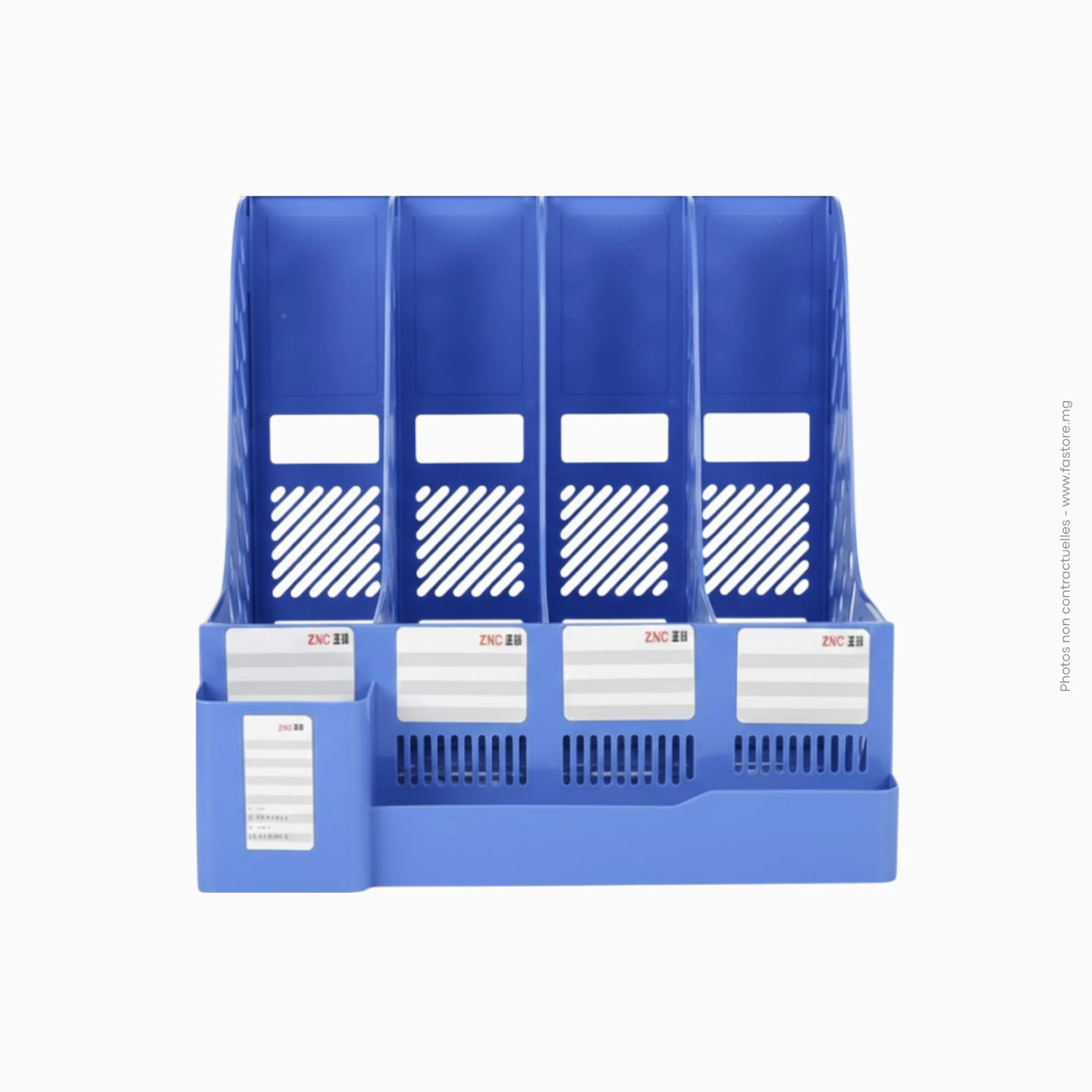 Porte revues de 4 emplacements en plastique Réf B-95 Bleu CY6498 Porte-revues 4 compartiments en plastique bleu | Ref B-95 / CY6498 – Image 1