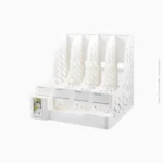 Porte-revues 4 compartiments en plastique gris | Ref B-95 / CY6499