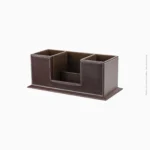 Organisateur de bureau 4 compartiments en simili cuir grand modèle (GM) | Réf A-345 – Image 2