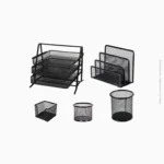 Set d’accessoires de bureau 5 pièces en métal | Réf B-103 – Image 2