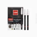 Stylo à bille noir 1 mm cello tri flash | Réf A-547 / CL-7