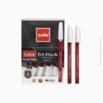 Stylo à bille rouge 1 mm cello tri flash | Réf A-548 / CL-7