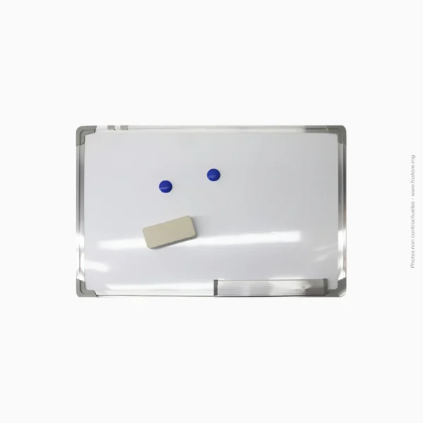 Tableau blanc magnétique cadre aluminium 90x150 cm | AA-790