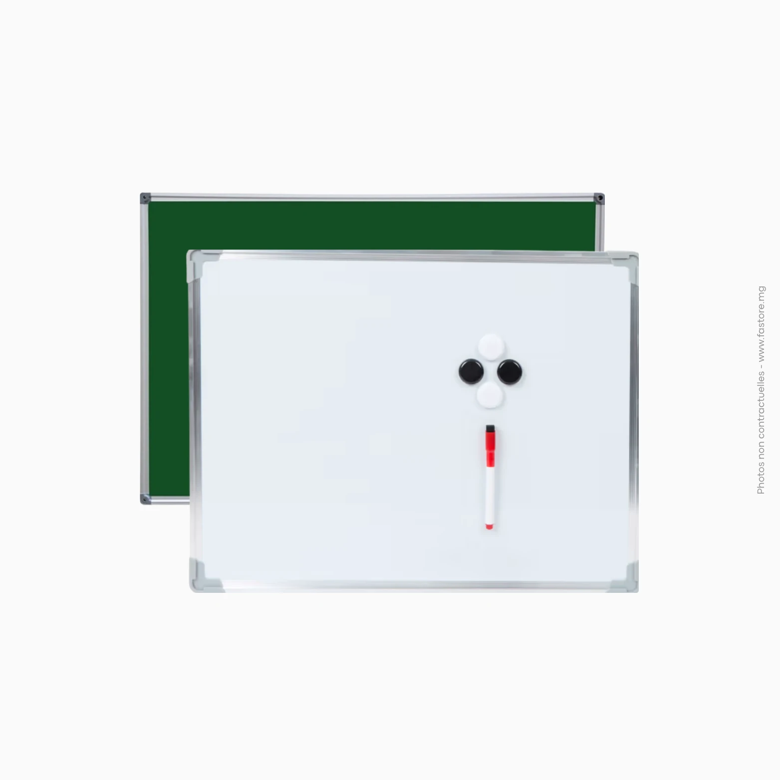 Tableau blanc double face R-12 (90_120) Tableau blanc magnétique double face cadre aluminium 90x120 cm | R-12 – Image 1