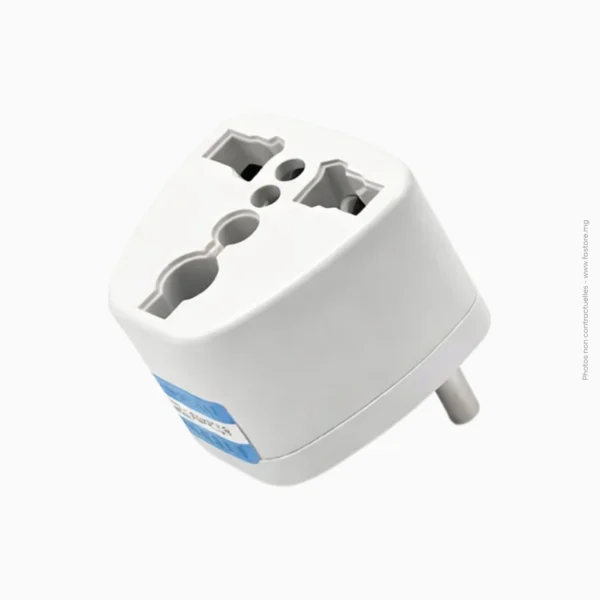 Adaptateur convertisseur de prise CWELL | 2 broches rondes / 000898