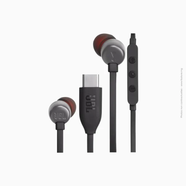 Écouteurs filaires intra-auriculaires USB-C JBL | Noirs / JBLT310CBLK