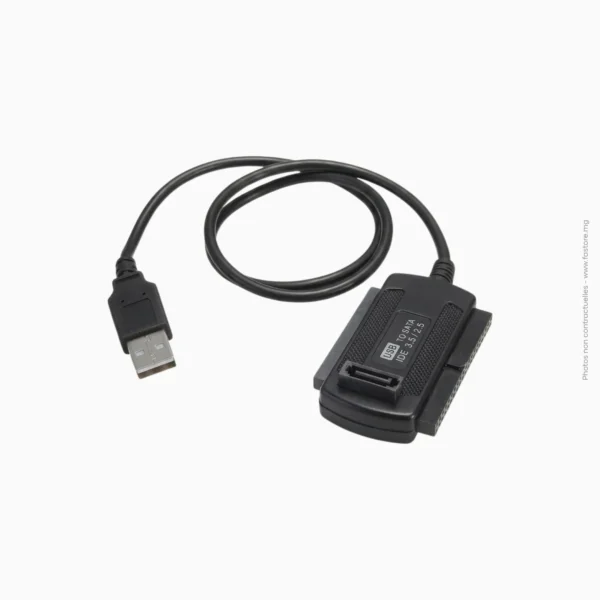 Adaptateur USB 2.0 à IDE / SATA avec alimentation | Générique