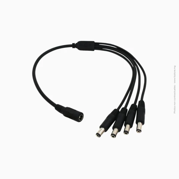 Adaptateur câble Y DC 1 mâle à 4 mâles | 100cm