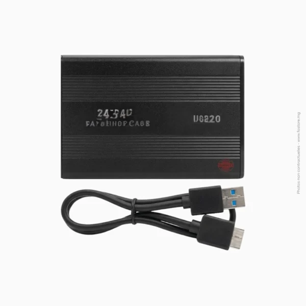 Boîtier Rack SATA 2.5" en USB 2.0 métal | Infopro