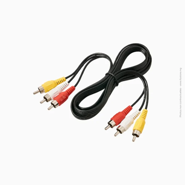 Câble audio/vidéo 3 RCA à 3 RCA 1,5m | Générique
