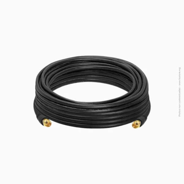 Câble coaxial fini avec alimentation 20m | Générique