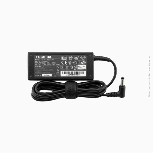 Chargeur original ordinateur portable 19V 3.42A 5.5x2.5mm | Toshiba