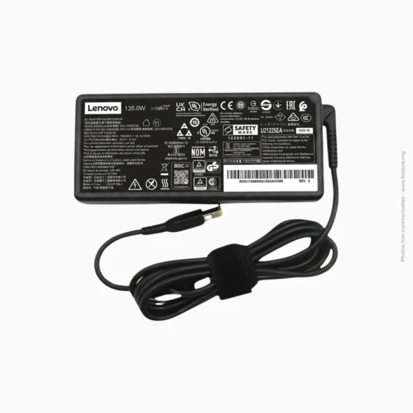 Chargeur original ordinateur portable 20V 4.5A bout rectangle | Lenovo