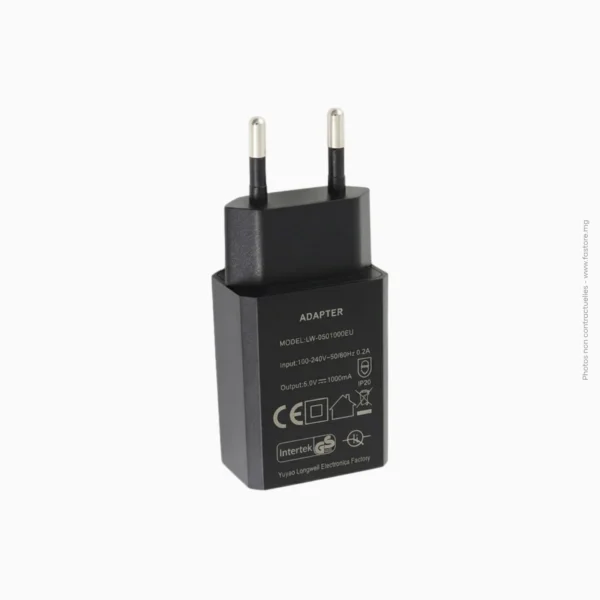 Chargeur pour caméras et autres 5V 1A | Générique