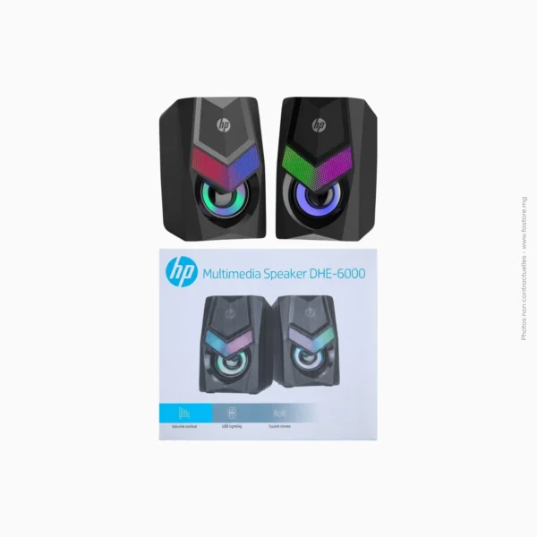 Haut-parleurs multimédia 2.0 LED Lightning | HP DHE-6000