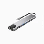 Hub Type-C 8-en-1 avec HDMI et RJ45 | Générique