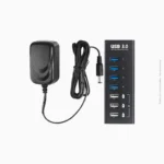 Hub USB 3.0 4 ports avec chargeur alimentation | Modèle 4401